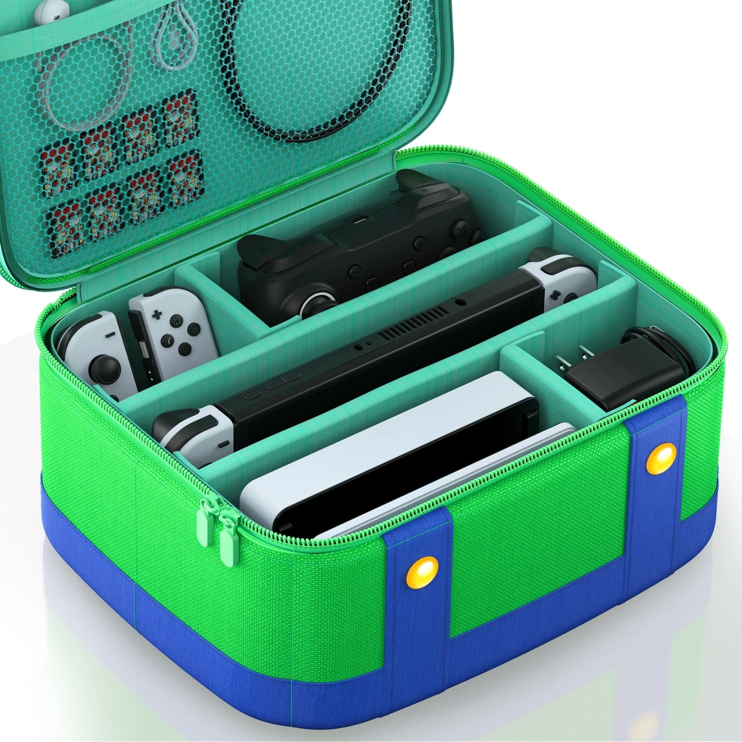 Large Storage Case for Nintendo Switch OLED: Pro Controller Portable Carrying Bag - Accessories Organizer for Switch/Switch Lite