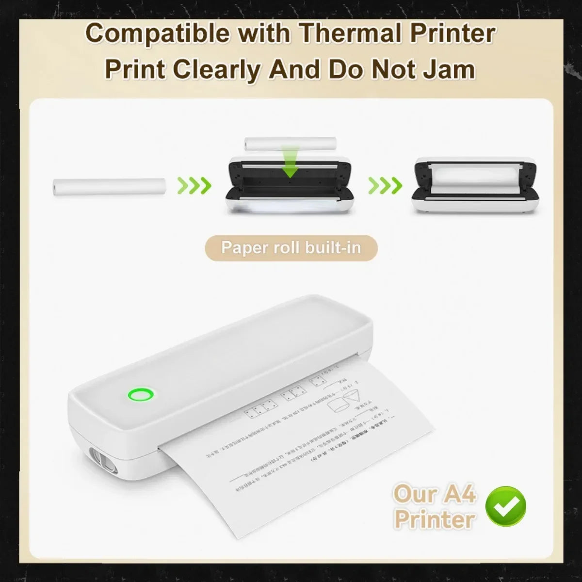 A4 Thermal Paper Roll – 210x30mm for A4 Wireless Bluetooth A40/X8 Printer