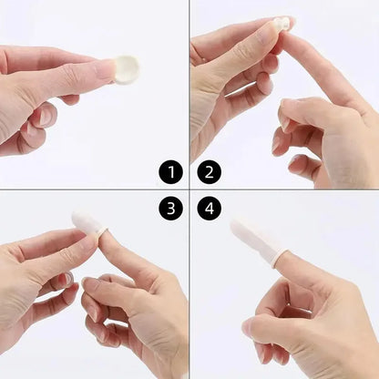 100PCS Disposable Finger Cots – Powder-Free Anti-Slip Latex Finger Protectors for Beauty, Tattoo & Hairdressing Use