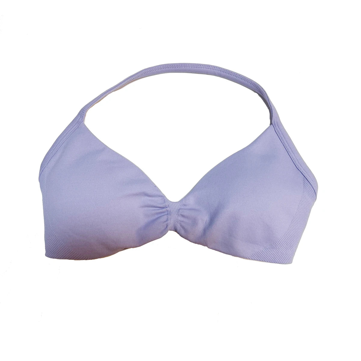 Impact Strappy Halter Sports Bra – Light Support Seamless Gym & Yoga Crop Top with Padding