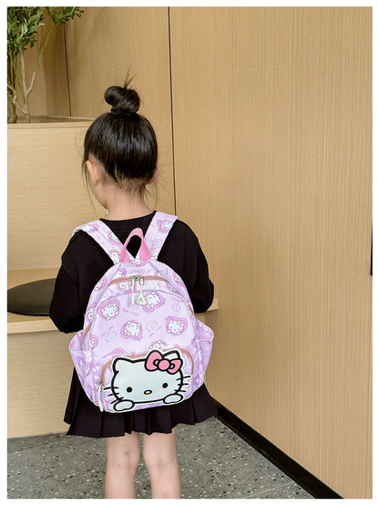 Anime Cartoon Kuromi, Melody & Cinnamoroll Backpack – Kawaii Canvas Schoolbag for Boys & Girls, Hello Kitty Fashion Kids Backpack