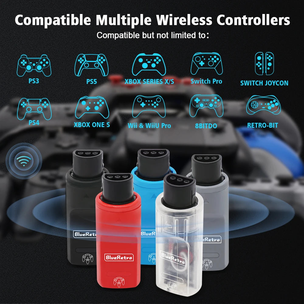 RetroScaler BlueRetro Wireless Controller Adapter – Nintendo 64 to PS3, PS4, PS5, 8BitDo Ultimate