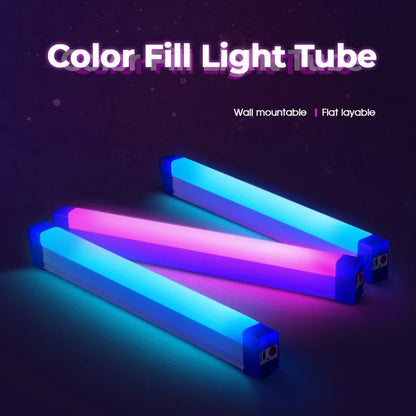 RGB Tube Light - USB Colorful LED Night Lamp & Portable Fill Light for Room Decor