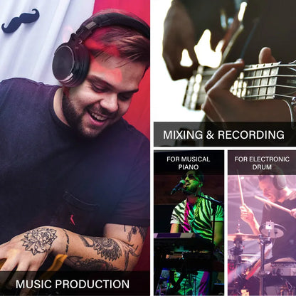 OneOdio Wired Over-Ear Headphones with Microphone – Professional DJ Studio Hi-Res Music Headset