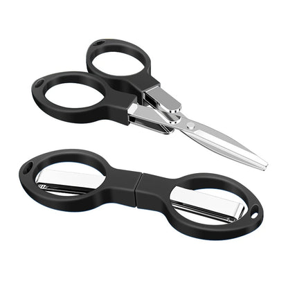 Stainless Steel Folding Scissors - Portable Retractable Cutting Tool for Travel, Outdoor & Everyday Use