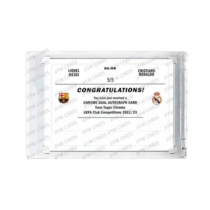 Panini DIY Star Football Card – Messi & Ronaldo Collectible, Homemade Gift for Christmas & Birthday