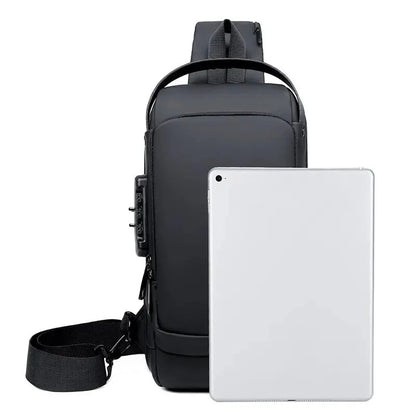 Men's Multifunction Shoulder Bag – Anti-Theft, USB Messenger Pack, Crossbody Travel Sling Chest Bag
