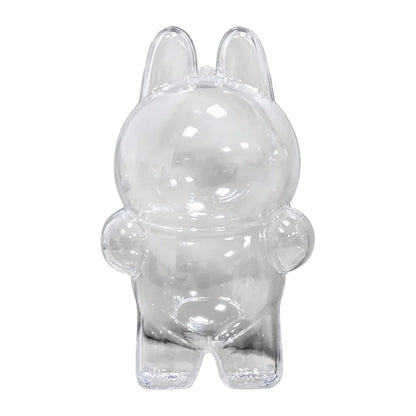 17cm Labubu Transparent Protective Cover - Monster Toy & Elf Doll Storage Display Box