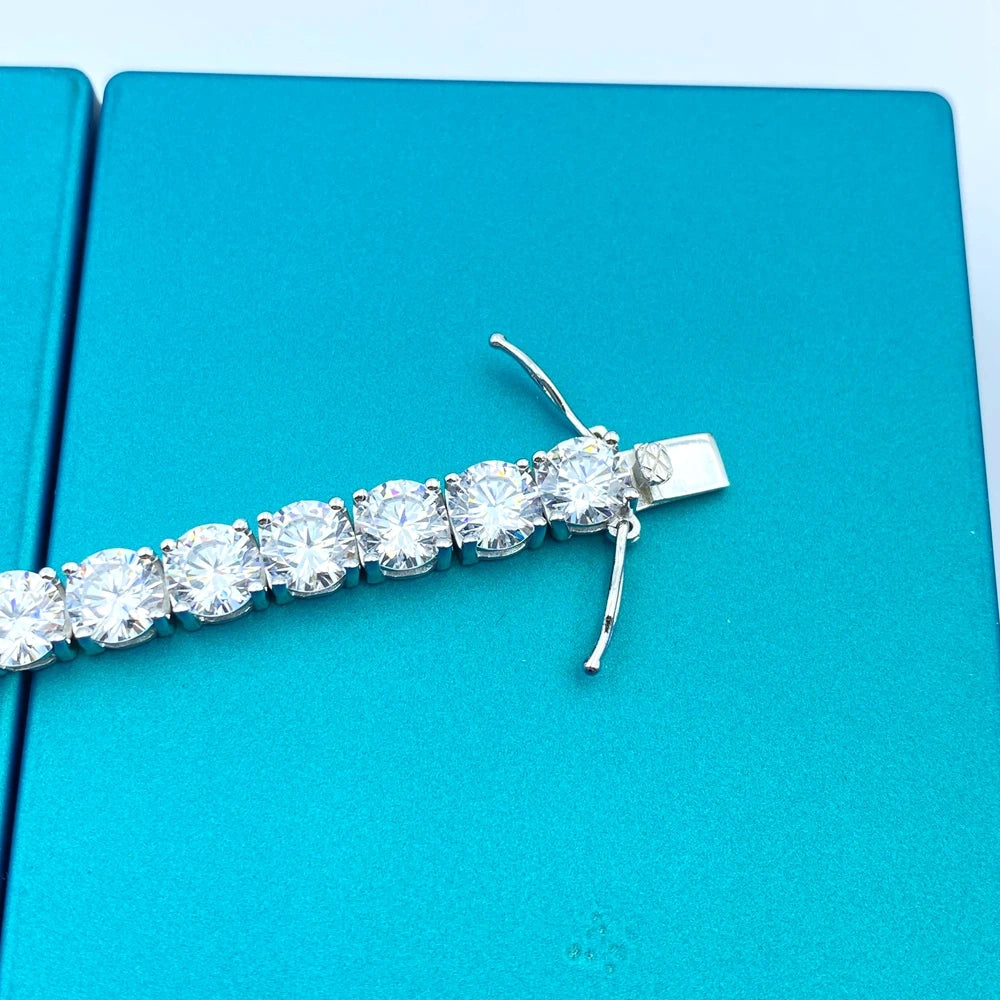 SEMNI Moissanite Diamond Tennis Bracelet – 3mm-6.5mm, GRA Certified, 925 Sterling Silver Luxury Jewelry for Men & Women