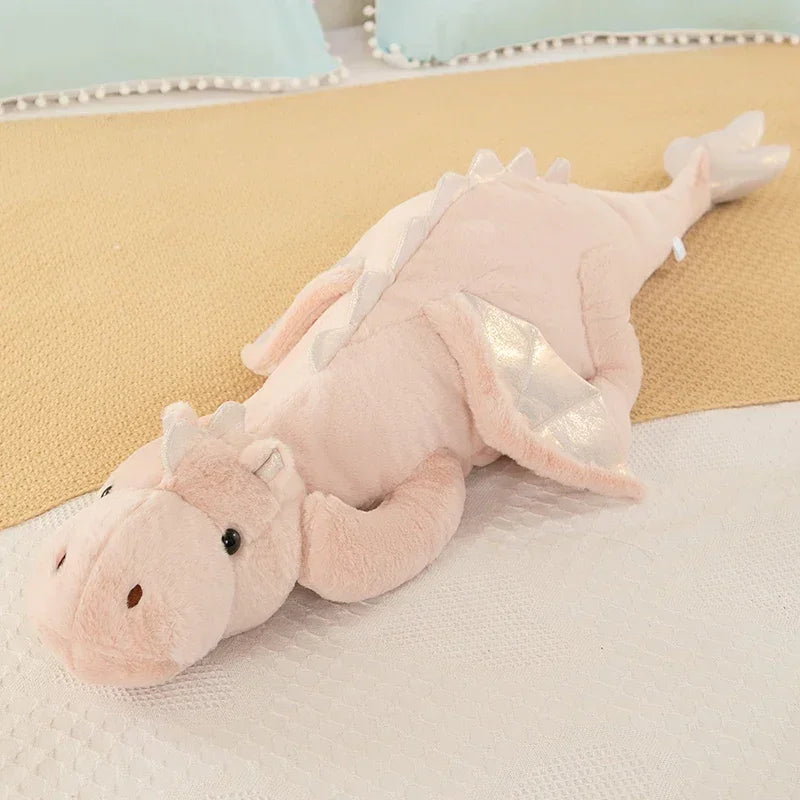 150cm Small Flying Dragon Plush Doll – Soft Stuffed Dinosaur Pillow Cushion, Christmas Gift for Kids & Girls