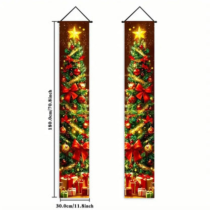 Christmas Hanging Door Banner – Antithetical Couplet Wall Decoration for Merry Christmas 2026 Party & Xmas Gift