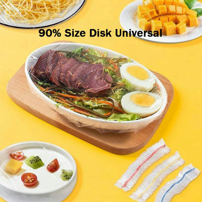 Disposable Transparent Plastic Food Cover Bags, Reusable Cling Film Wrap for Kitchen Storage, Freezing & Food Protection