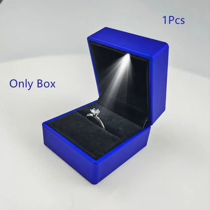 Luxury LED Ring Box - Illuminated Jewelry Gift Box for Engagements, Weddings, Birthdays, and Valentine’s Day