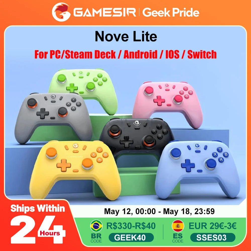 Gamesir Nova Lite Bluetooth Gamepad Controller | PC, Switch, Android, iOS with Hall Effect Joystick