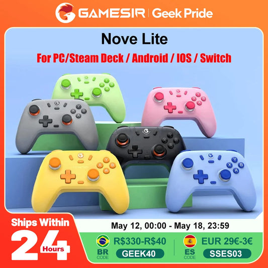 Gamesir Nova Lite Bluetooth Gamepad Controller | PC, Switch, Android, iOS with Hall Effect Joystick