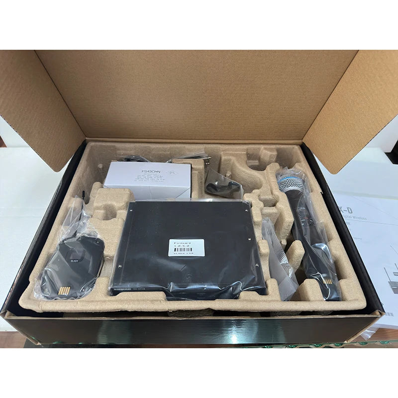 SLXD Wireless Microphone System – 500/600/800MHz 4-Pin Headset with KSM8/Beta58, Professional Audio for Stage & Karaoke