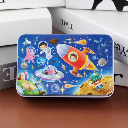 60 Piece Wooden Puzzle Toy Set - Cartoon Vehicle & Animal Jigsaw Educational Learning Gift for Kids