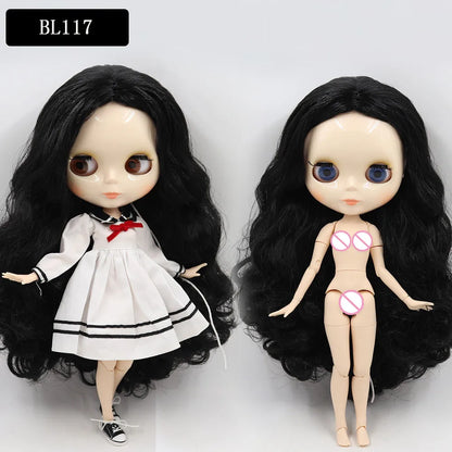 ICY DBS Blyth Doll – 1/6 BJD Customized Nude Joint Body, White Skin Glossy & Matte Face, 30cm Girl Toy Gift