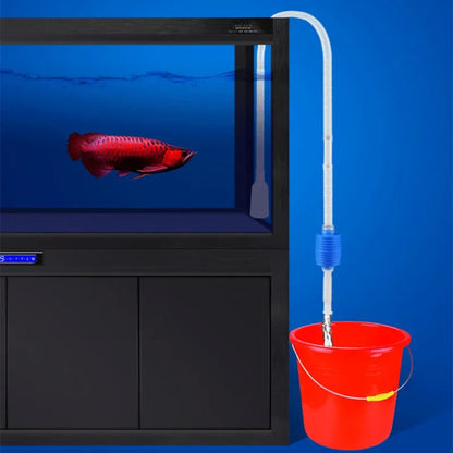 Aquarium Siphon Vacuum Cleaner – 1.4m Semi-Automatic Fish Tank Water Change & Gravel Filter Pump Tool