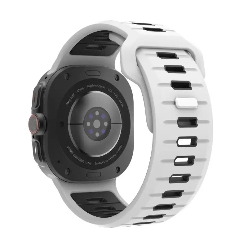 Sports Silicone Strap for Samsung Galaxy Watch Ultra 2025 — Soft Two-Color No-Gap Band for 47mm Galaxy Watch 7 Ultra
