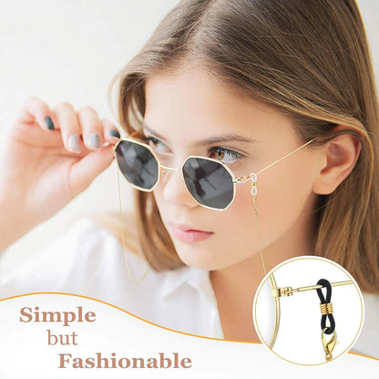 120PCS Eyeglass Chain Connector Set - Adjustable Anti-Slip Silicone Strap Holders for Women’s Glasses & Sunglasses