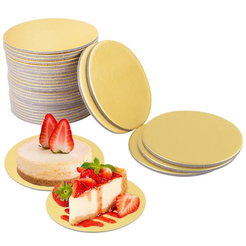 Round Cake Board Set (10/16/22/26cm) – Disposable Paper Bases for Cupcakes & Desserts