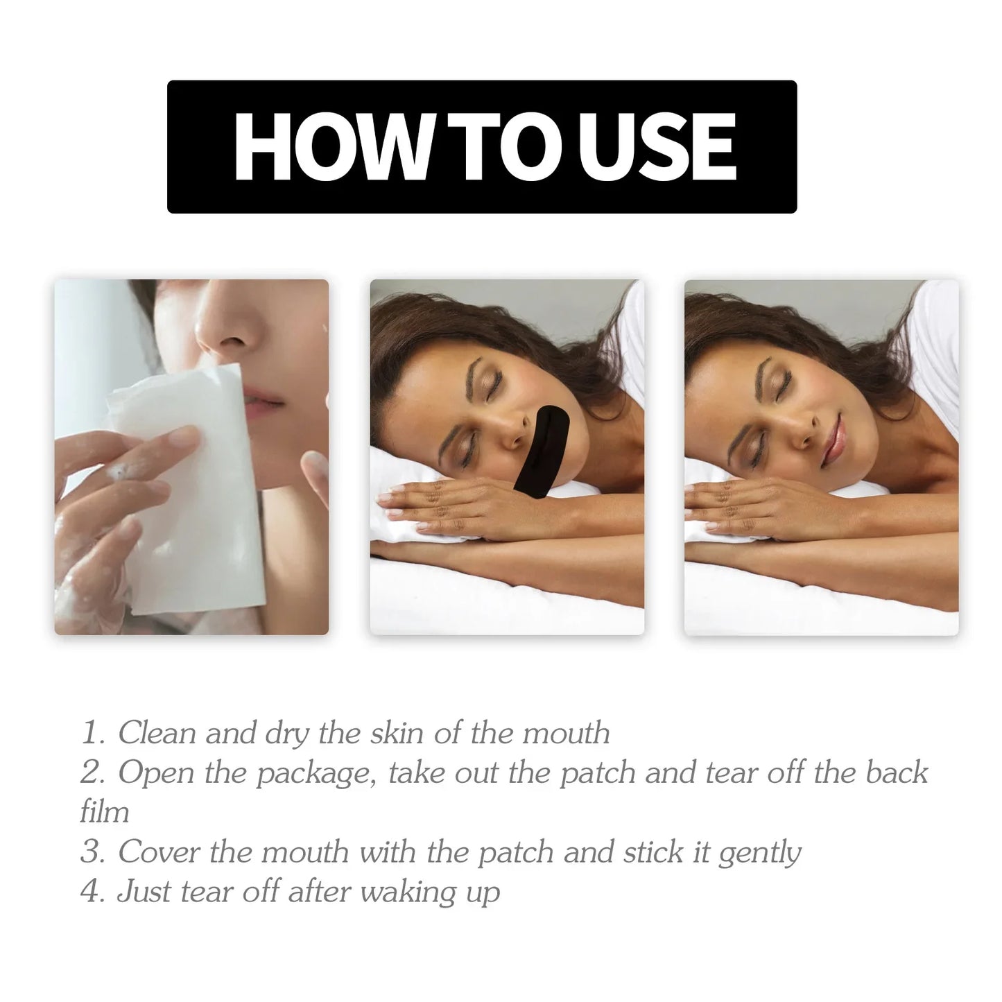 EELHOE Anti-Snoring Patch – Sleep Improvement Sticker for Better Breathing, Portable Mouth Orthosis Tape to Stop Snoring