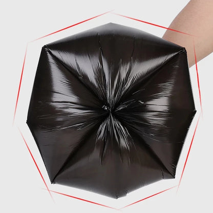 100pcs Black Household Rubbish Bags for Bathroom, Kitchen, and Trash Can - Disposable Plastic Garbage Bags