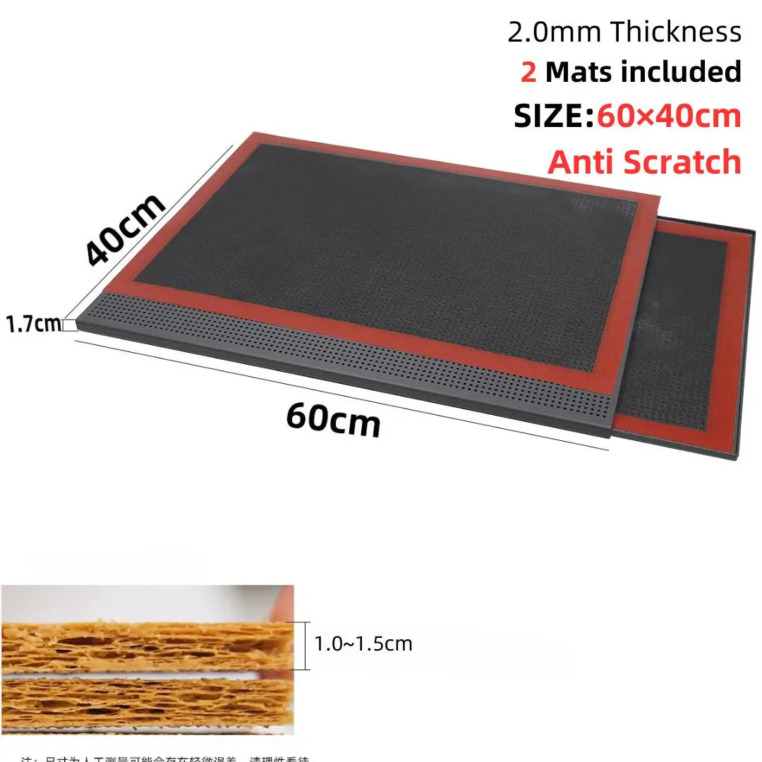 Puff Pastry Baking Tray – Rectangular Perforated Mille Feuille Pan for Oven & Bread