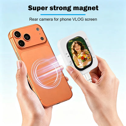 Phone Vlog Selfie Monitor - Rear Camera Screen Holder Clip Mount for iPhone Live Streaming