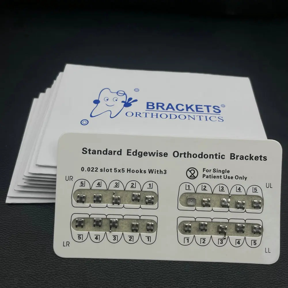 10 Packs Dental Orthodontic Metal Braces – Mini Roth/MBT/Edgewise 022 Slot Brackets for Dentist Treatment