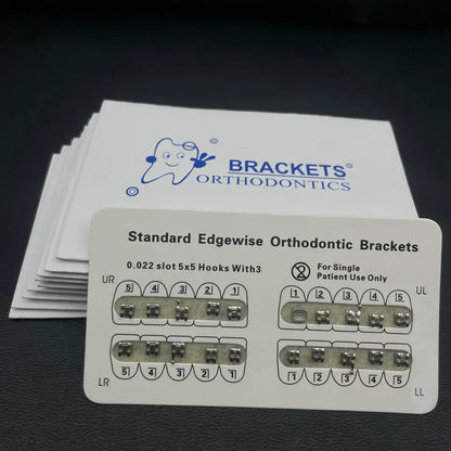 10 Packs Dental Orthodontic Metal Braces – Mini Roth/MBT/Edgewise 022 Slot Brackets for Dentist Treatment