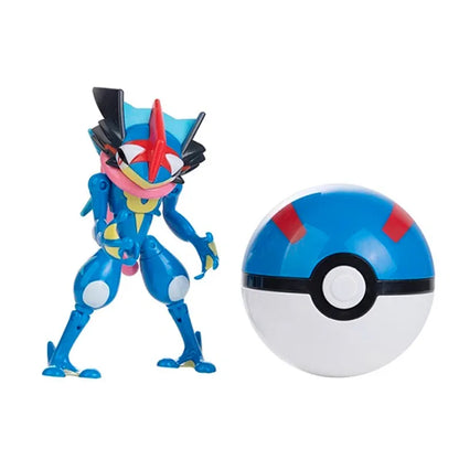 New Pokémon Action Figures – Pikachu, Charizard & Greninja Pocket Monster Poké Ball Deformation Toys for Kids Birthday Gifts