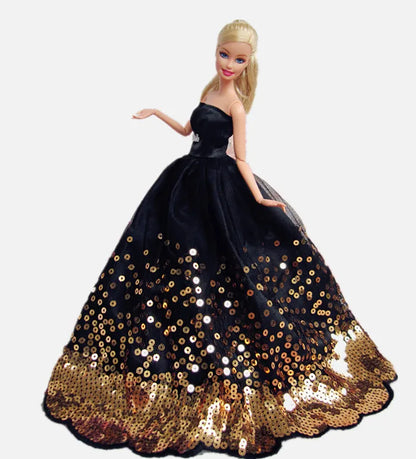 Genuine Barbie Doll Clothes Accessories — 30cm Princess, Wedding & Evening Dresses Lot with Gowns and Skirts