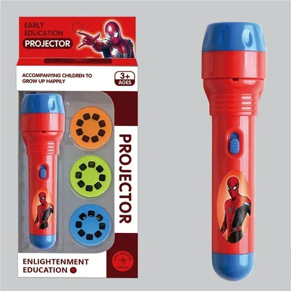 Spider-Man Kids Projector Flashlight Toy – Cartoon Torch Lamp Cosplay Gift for Children