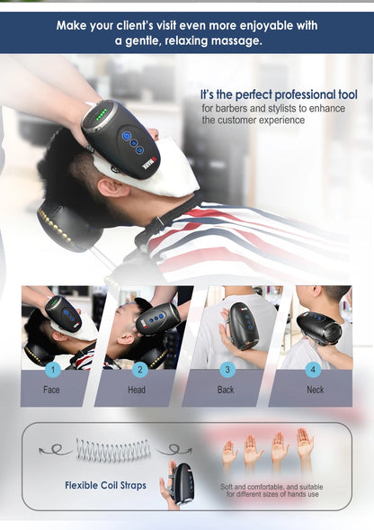 WMARK NG-SM001 Cordless Handheld Massager — 2600mAh Barber Massager for Professional Use