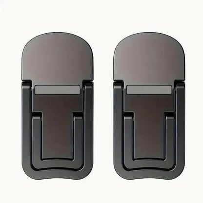 2PCS Mini Foldable Laptop Stand – Portable Adjustable Angle Self-Adhesive Invisible Notebook Riser for Laptop & Keyboard Support