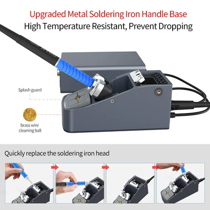 AIXUN T3A/T3B Intelligent Soldering Station – Rework Station for PCB & BGA Soldering with T115/T210/T245/T12 Tools