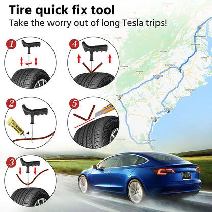 Tesla Rubber Lifting Jack Pad Adapter Tool for Models 3, Y, S, X (2017-2024) - Tire Repair Accessory