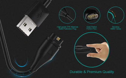 1M USB Type-C Charging Cable for Garmin Fenix 5–7 Series, Vivoactive & Venu – Fast Charge with Dustproof Plug