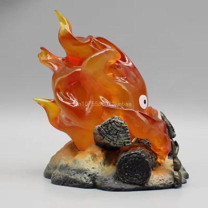 Calcifer 12cm PVC Figure – Kawaii Action Figurine with Light, Desktop Decoration & Kids Birthday Gift