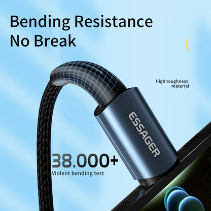 Essager USB-C Cable 100W PD QC 4.0 – Fast Charging Type-C Cable for MacBook Pro, Samsung, Xiaomi