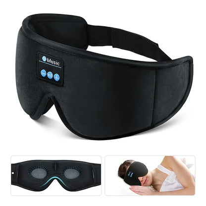 3D Eye Mask with Music Play - Bluetooth Sleeping Headphones and Built-in HD Speakers for Restful Sleep
