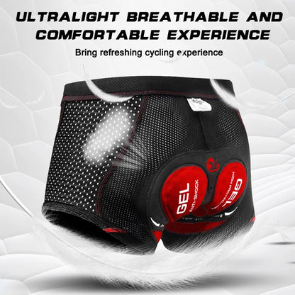 X-TIGER Men’s Cycling Underwear Shorts – 5D Gel Pad, Breathable Non-Slip Bike Shorts for MTB & Road Cycling