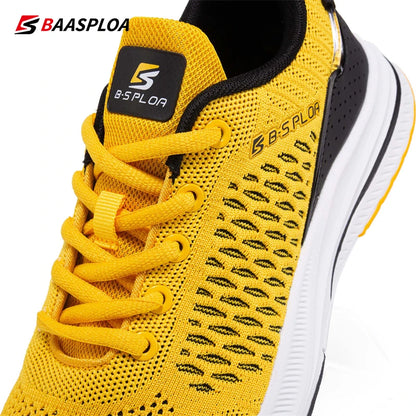 Baasploa Men’s Sport Shoes – Breathable Mesh Running & Casual Sneakers, Non-Slip Comfortable Outdoor Walking Shoes