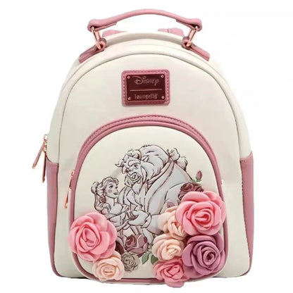Pink Faux Leather Mini Backpack - Lightweight Women's Casual Travel & Outdoor Small Daypack