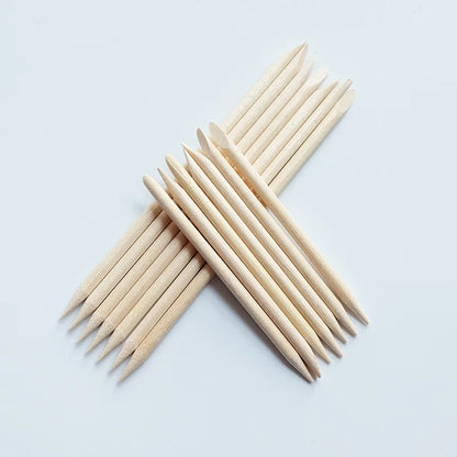 Lurayee Orange Wood Nail Cuticle Pusher – Manicure Tool for Nail Art, Gel Polish, and Nail Design