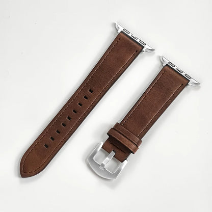 Leather Strap for Apple Watch – High-Quality Replacement Band for All Series 38-49mm