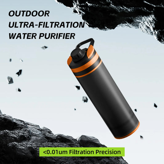 Clearly Filtered Water Bottle - Portable Ultra-Fine Water Purifier for Hiking, Camping & Travel
