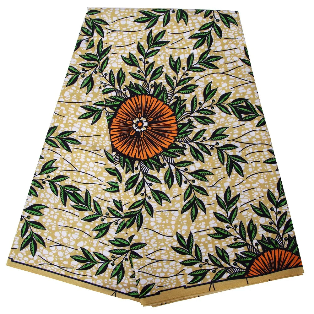Bintarealwax Ankara Fabric - Wholesale Polyester Sewing Material for Women's Party Dresses FP6390